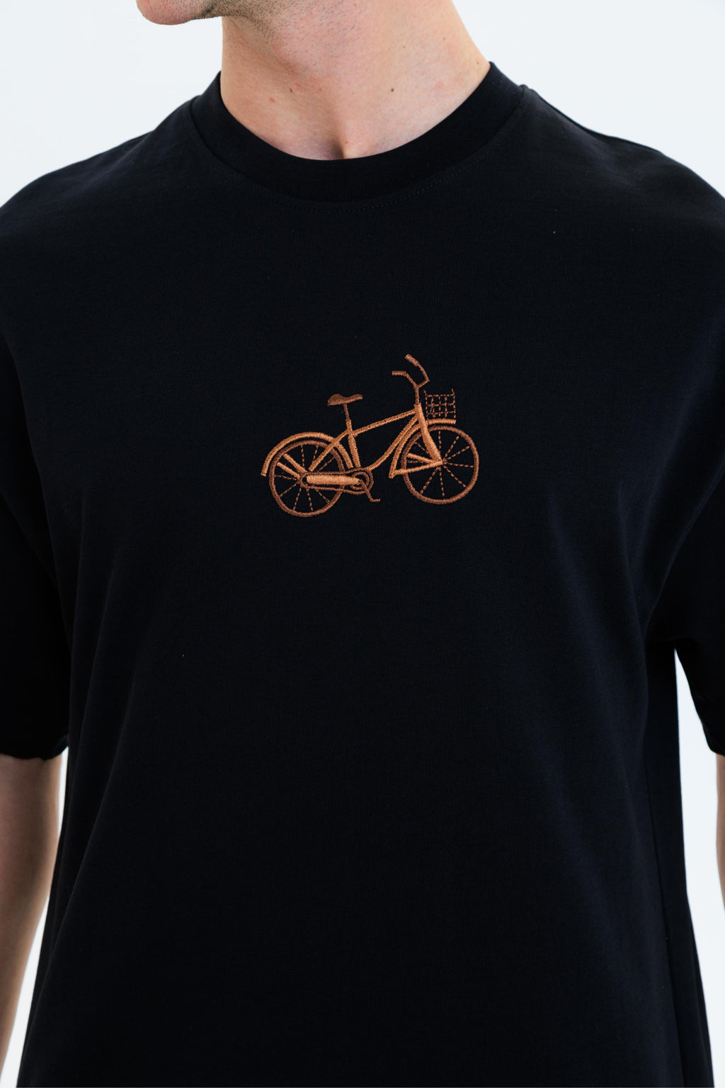 GEWER Erkek Basic T-Shirt Siyah - Bisiklet Yaka & Kısa Kollu Regular Kalıp