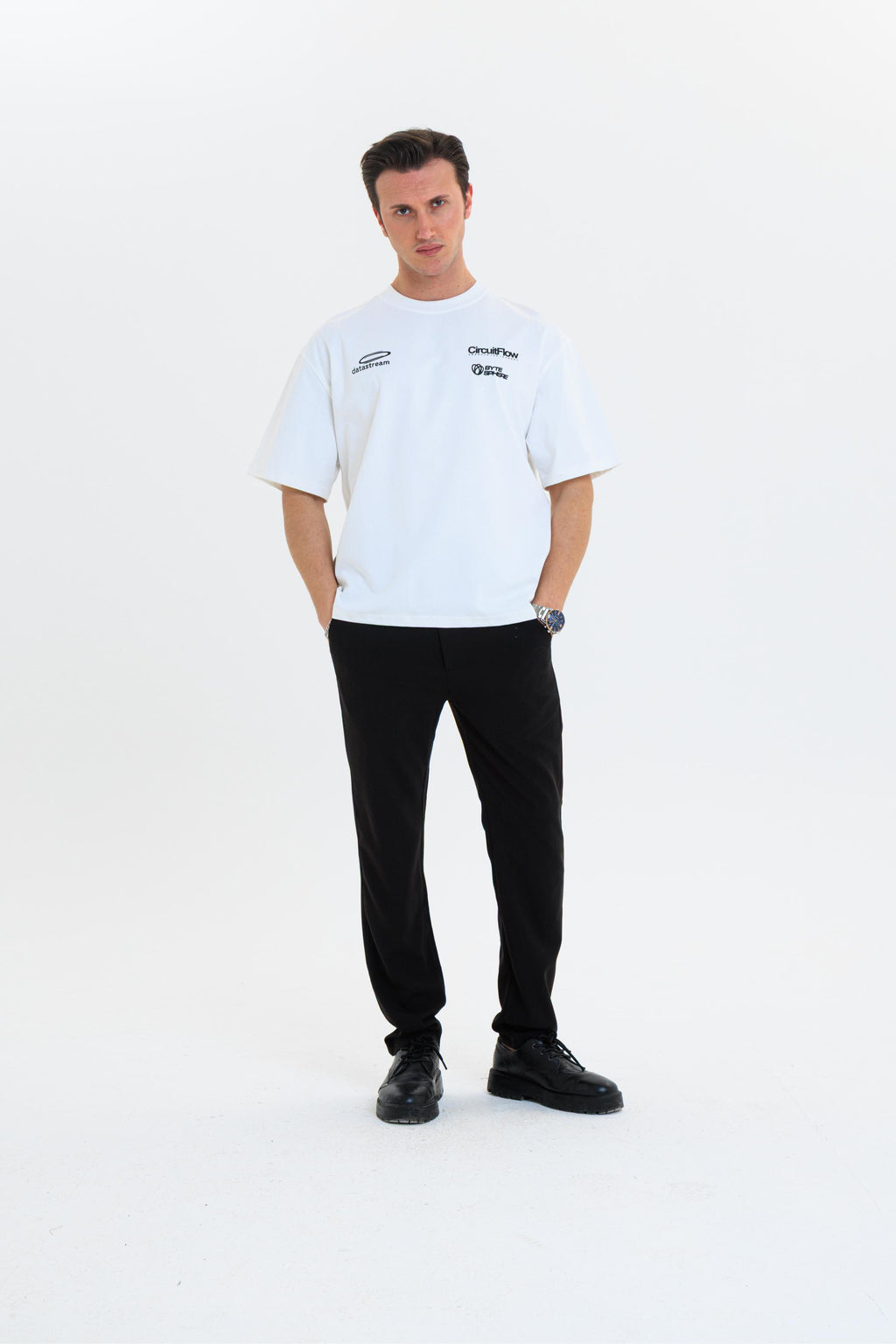 GEWER Erkek Basic T-Shirt Beyaz - Bisiklet Yaka & Kısa Kollu Regular Kalıp