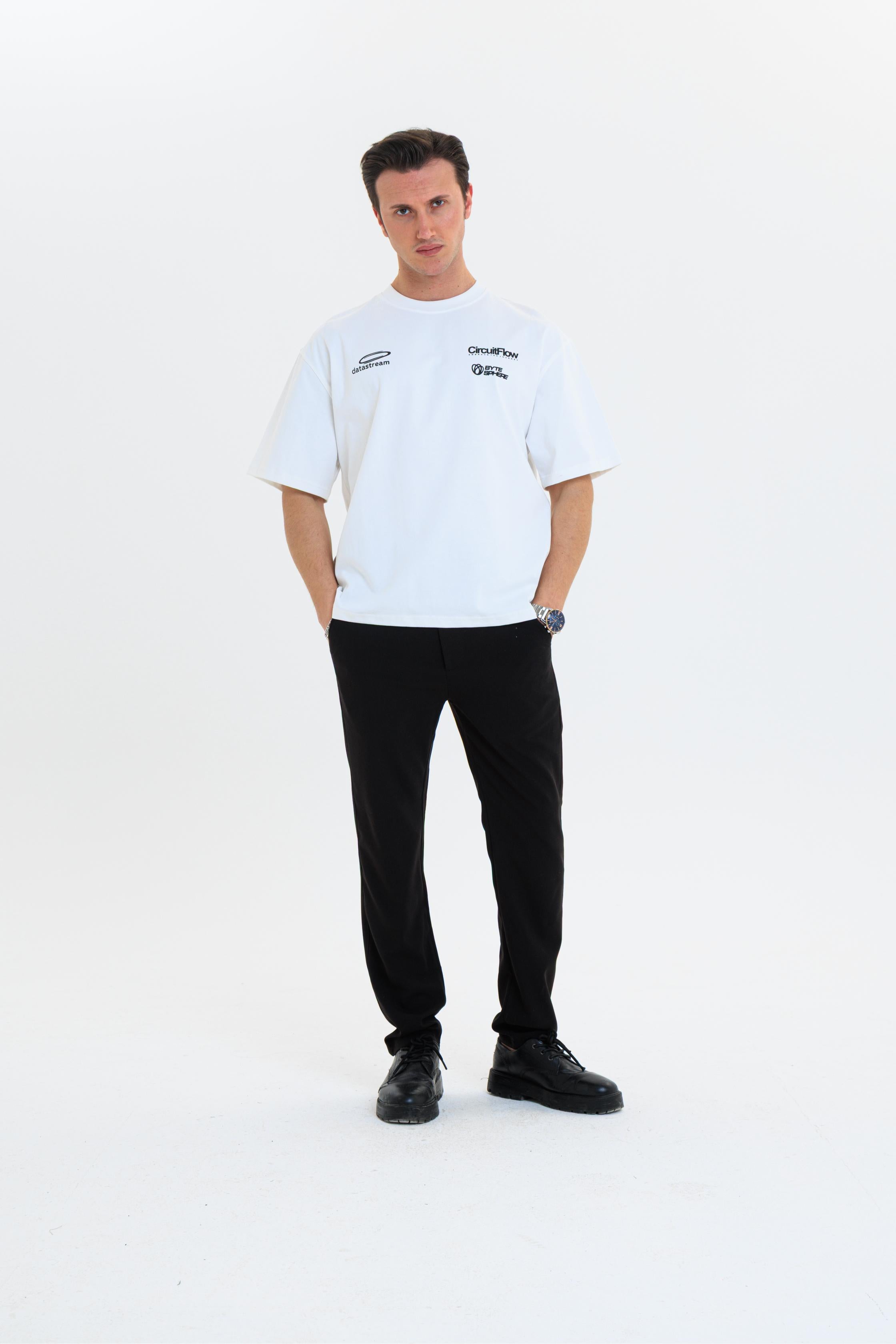 GEWER Erkek Basic T-Shirt Beyaz - Bisiklet Yaka & Kısa Kollu Regular Kalıp